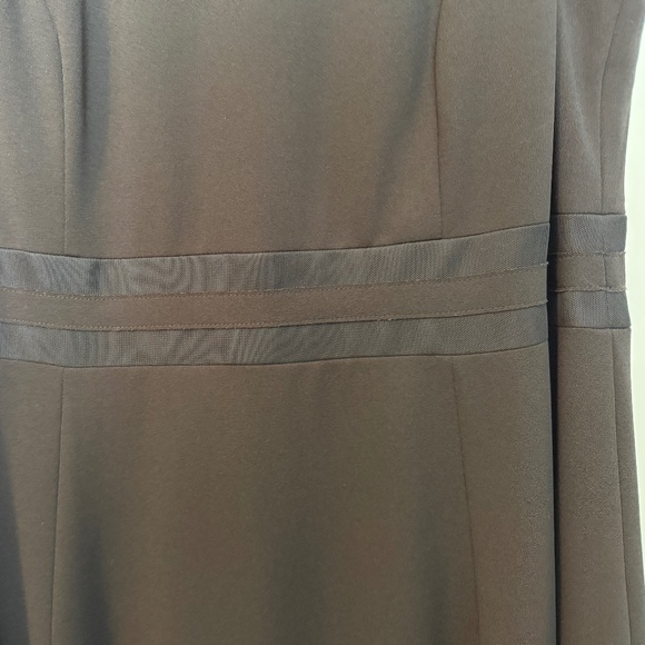 Calvin Klein Fit and Flare Size 20W Black Dress with Mesh Accents - Picture 4 of 8